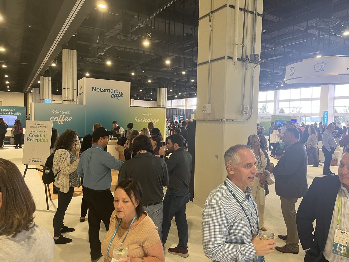 NetsmartTech's tweet photo. We had a great time at our #CONN23 community receptions, diving deeper into meaningful discussions about industry trends & the future of your organizations. We're excited to work together to continue delivering exceptional care to the communities you serve. #MakeHistoryTogether https://t.co/LW0Ox28LnT