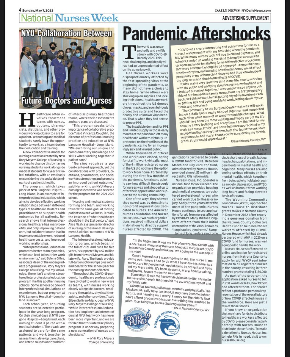Check out our @NYUNursing Interprofessional Education Program latest feature in the Nurses Week Edition of the  <a href="/NYDailyNews/">New York Daily News</a> 

Happy Nurses Week!

multimedia.nydailynews.com/special-sectio…