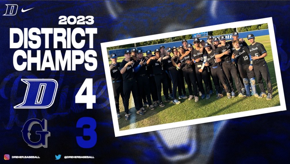 Back to Back DISTRICT CHAMPS!  

 #HornsUp ⁦<a href="/dreherathletics/">Dreher Athletics</a>⁩ ⁦<a href="/DreherHigh/">Dreher High School</a>⁩ ⁦<a href="/dreherbooster/">Dreher Ath Booster</a>⁩