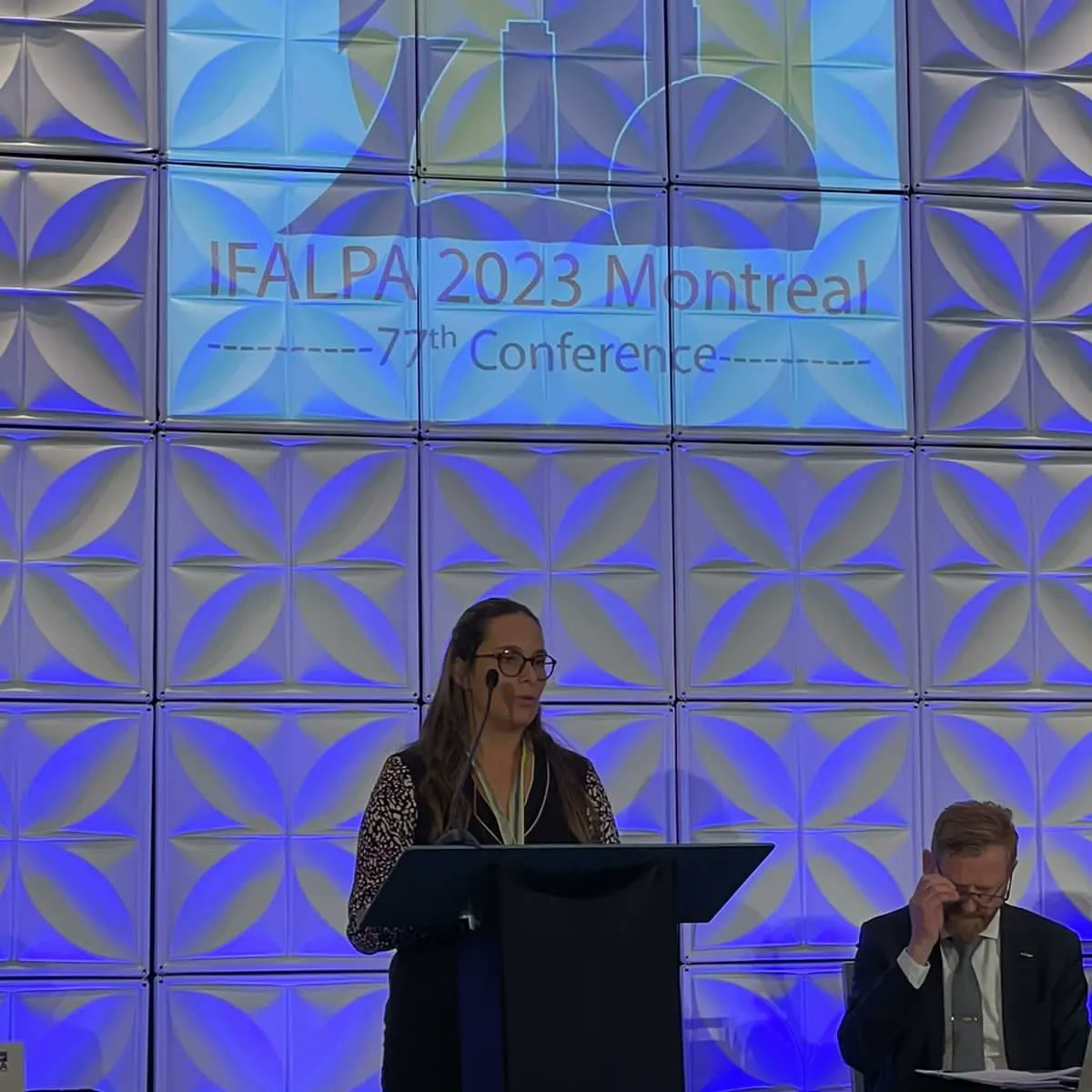 Ariabad's tweet photo. Orgullosa de haber podido participar en la 77a Conferencia de @IFALPA en Montreal y un honor haber estado en la sede de la Organización de Aviación Civil Internacional representando al @siplap_peru https://t.co/vqk9feer2f