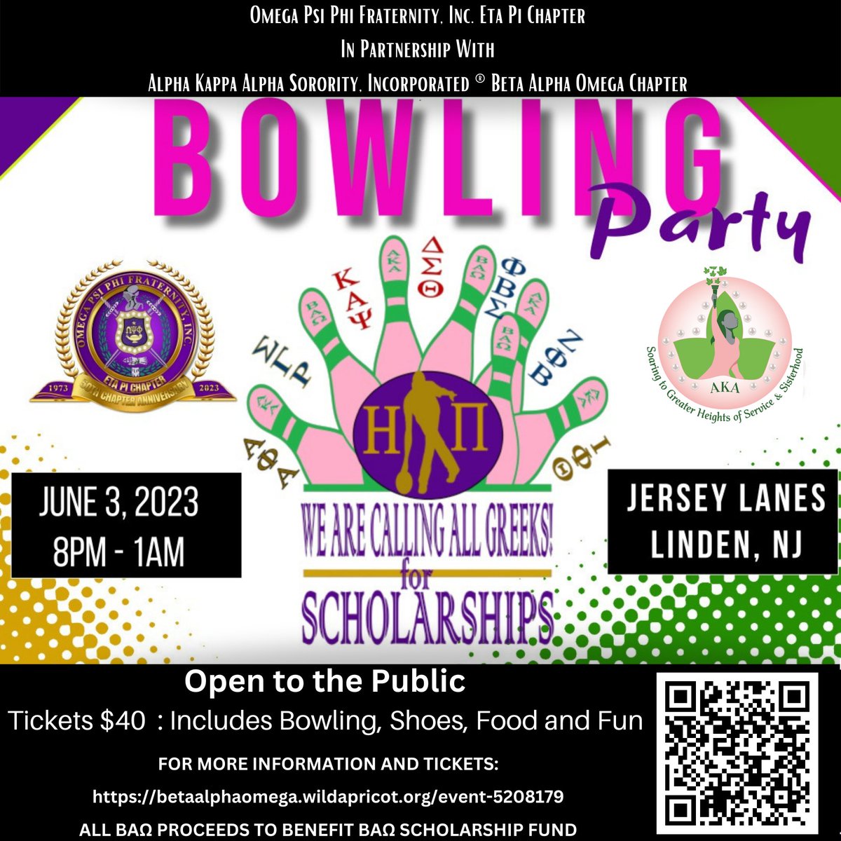 BAQ1934NJ's tweet photo. Let's Bowl For A Cause! BAQ invites you to a bowling party with purpose...to raise scholarship funds. Come out and have a good time and flex your bowling skills. https://t.co/84G8EvTnM0
