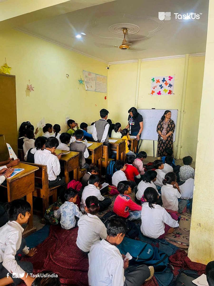 TaskUsIN's tweet photo. Smiles all around! Through our Inclusive University of Digital Education (InclUDE) project, we partnered with Anand Service Society (Indore) and the WeCare Foundation (Delhi) to inaugurate computer laboratories for underprivileged kids and kids with disabilities. 💻 https://t.co/EDgQGdRpn0