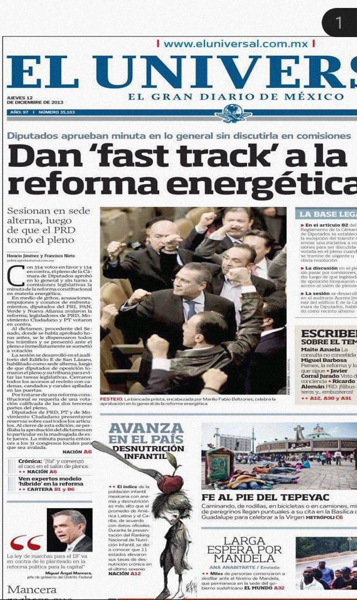Los corruptos de la <a href="/SCJN/">Suprema Corte</a> que critican el Fast track nunca hicieron nada cuando <a href="/MFBeltrones/">Manlio F. Beltrones</a> pagaba para aprobar las reformas estructurales que empobrecieron a México, los miserables están vendidos, mira <a href="/LCUgalde/">Luis Carlos Ugalde</a> no seas hipócrita cabrón