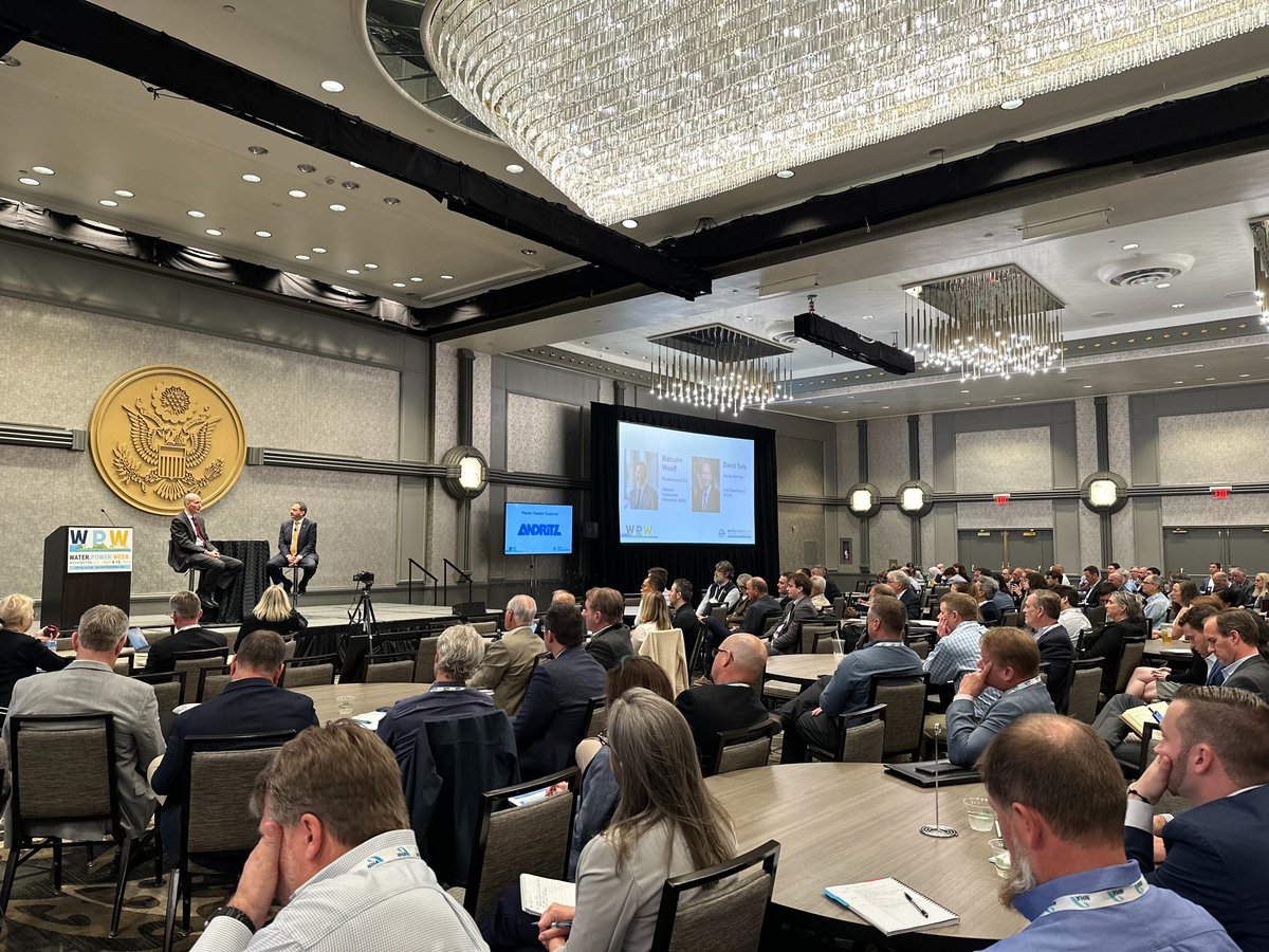 NCPA_Alert's tweet photo. Today, NCPA is participating in the @NatlHydroAssoc Waterpower Week Conference in D.C. to engage in dialog on hydropower issues with leading policymakers—including a discussion with NHA President & CEO Malcolm Woolf and U.S. Dept of Energy Deputy Secretary David Turk.
#wpw23 https://t.co/9NKbMMBMEU