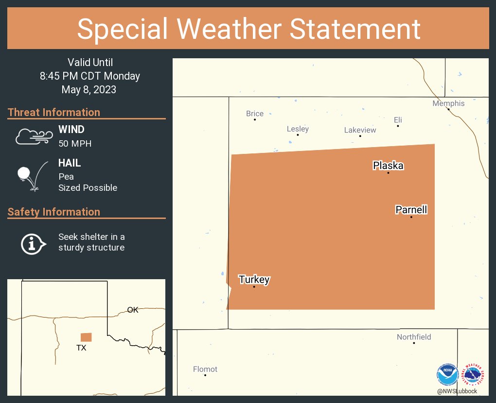NWS Lubbock on Twitter "A special weather statement has been issued