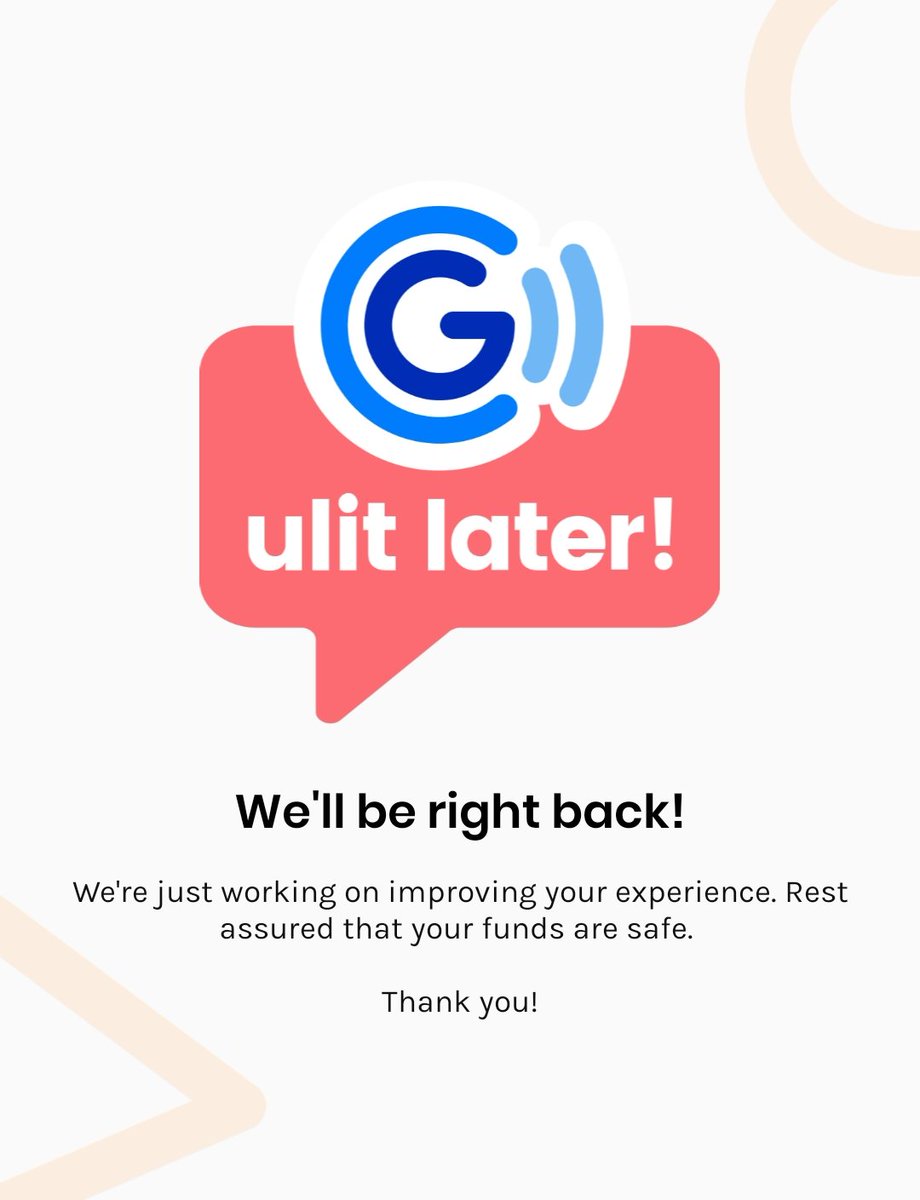 JownahBanana's tweet photo. With the recent news about ppl losing money on GCash along with GCash app maintenance 5/9 morning, I know a lot are worried that they've been victims but can't confirm. You can install Globe One app and check your balance from there #GCash #GCashHack #GCashIssue #gcashmaintenance https://t.co/ZPLBak4RVD