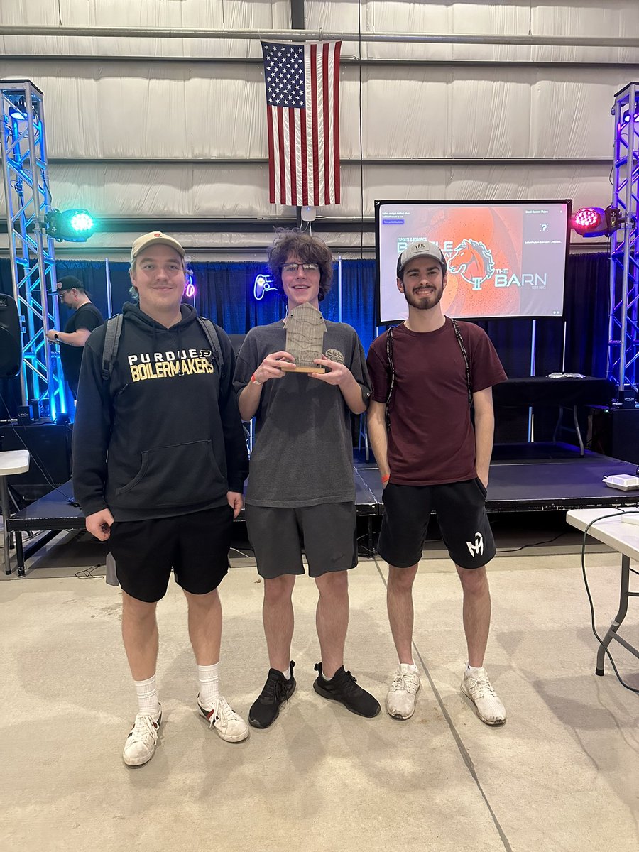Congrats to the Purdue Boikermakers Rocket League team for taking 1st place in Day 2 at the Battle at the Barn!