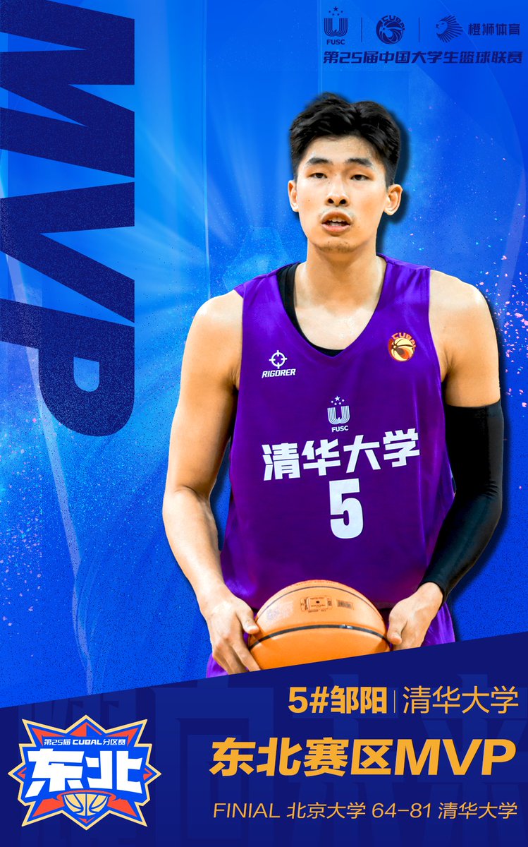 Zouyang totaled 20 points 8 rebounds 3 Steals in a win against the Peking university.  Northeast Conference MVP👍👍👍#CUBAL