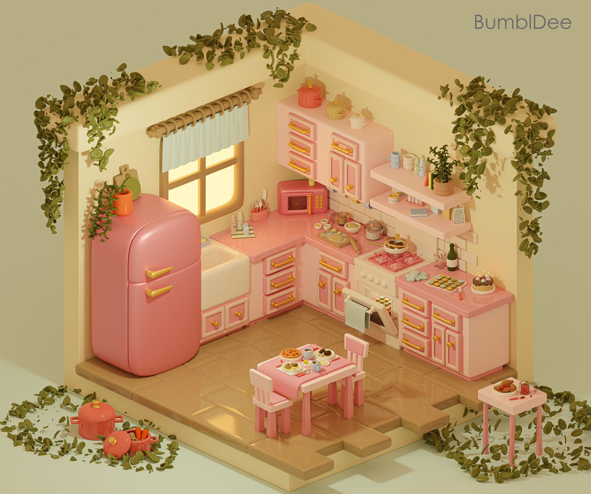 DaryaMooree's tweet photo. Just completed my first 3D isometric cartoon kitchen and loving this style!π
Inspired by others artists and had to try it myselfπ€ͺ
#isometric #cartoon #kitchen #3dkitchen #3d #b3d #Blender3d #blender https://t.co/gJtPbOCrxG