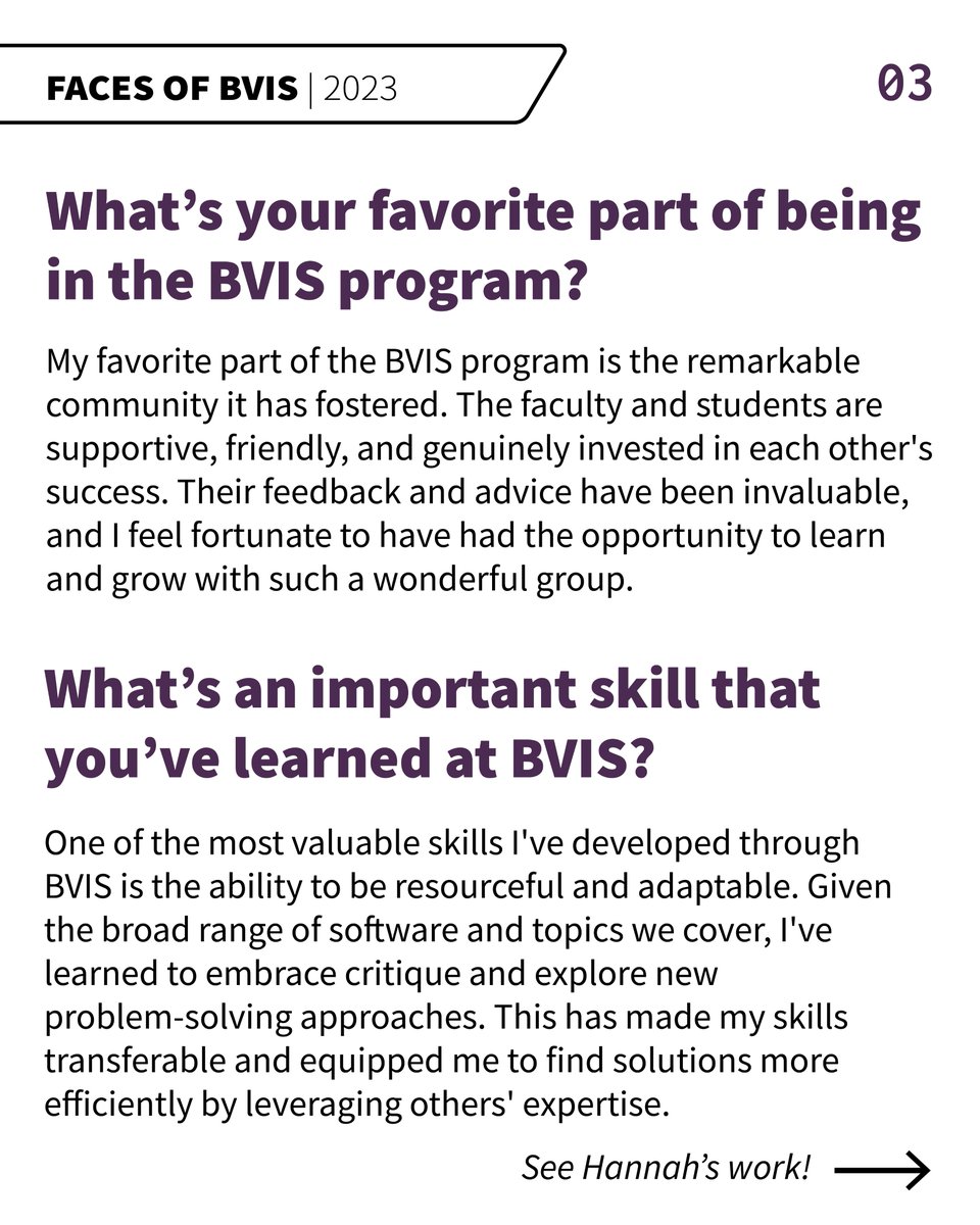 Faces of BVIS is a feature that spotlights our talented second-year students. Meet this week’s face, Hannah! Check out more of Hannah's art on our Instagram @ uic_bvis