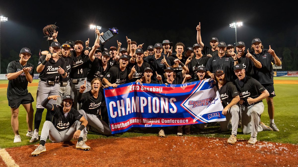 jon_seymour17's tweet photo. What a day, what a week!  So proud to share the dugout with this group of young men!  First SSAC championship for UM.  Also career victory 100,  humbled by the many people who had more to to with it than me. #blessed #rammit https://t.co/GGMeP3EhCq