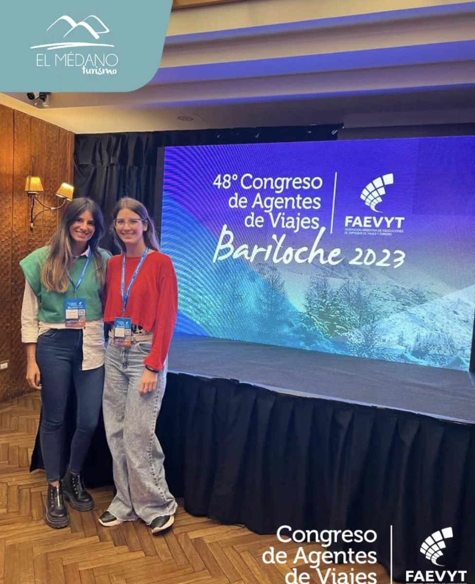ElMedanoTurismo's tweet photo. 🧳✈️El 4 y 5 de mayo participamos del 48° Congreso de Agentes de Viajes que se realizó en el Hotel Panamericano y en el Centro de Convenciones de la ciudad de San Carlos de Bariloche.

¡Desde El Médano nos capacitamos constantemente para brindar el mejor servicio!
@FAEVYT https://t.co/6U8J0GZogM