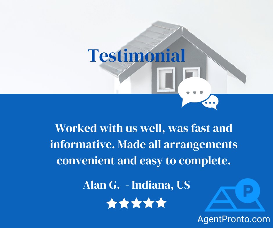 agentpronto's tweet photo. Thanks for the great review, Alan! Convenience makes life better, doesn't it? Finding a great real estate agent does not need to be hard - find one with us at https://t.co/mm0GgF87zK #AgentPronto #realestate #reviews #testimonial https://t.co/23quhh70LT