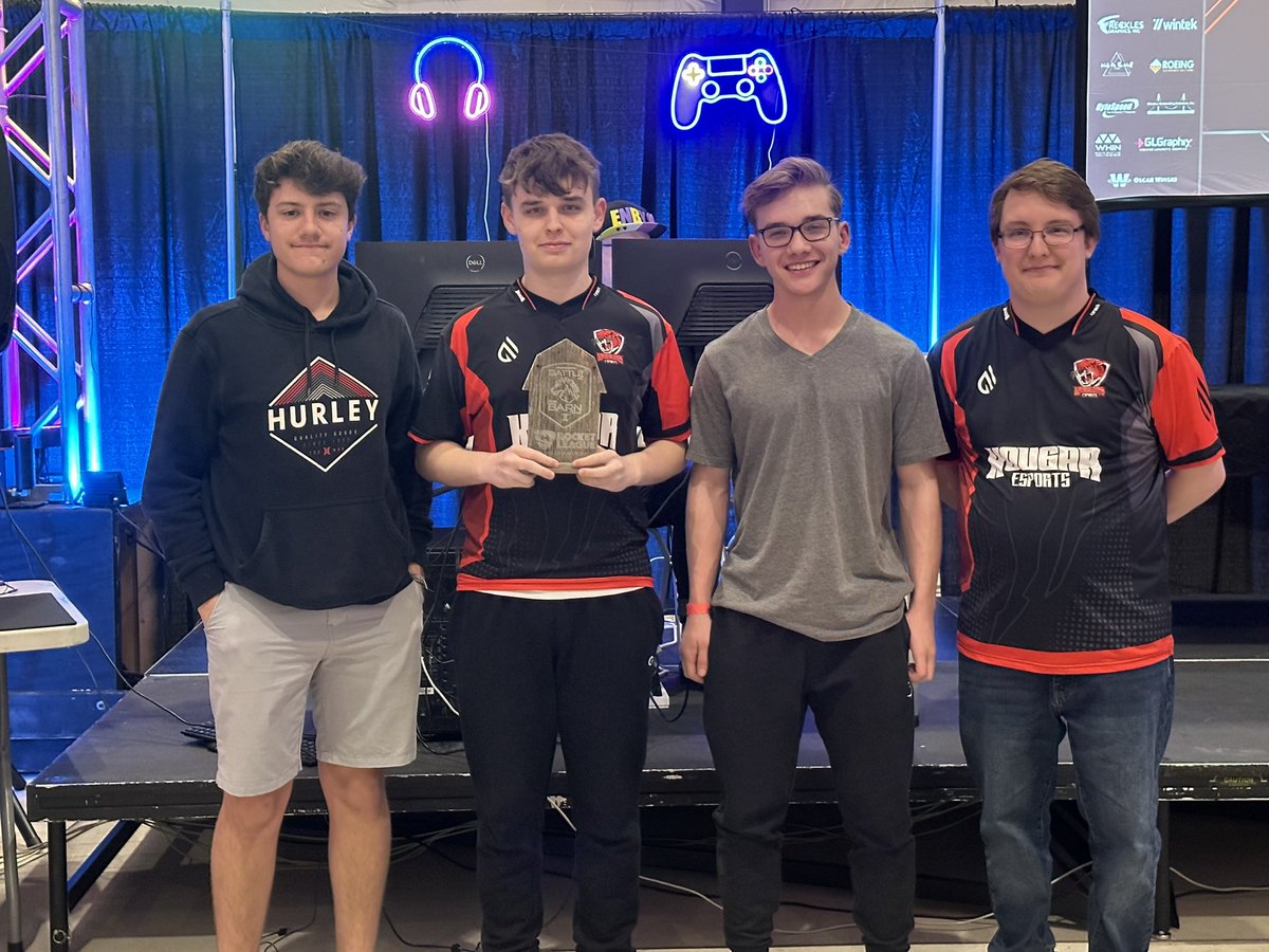 Congrats to <a href="/KougarEsports/">Kougar Esports</a> Kankakee Valley High School for taking 1st place in the Rocket League tournament during Day 2 of The Battle at the Barn!