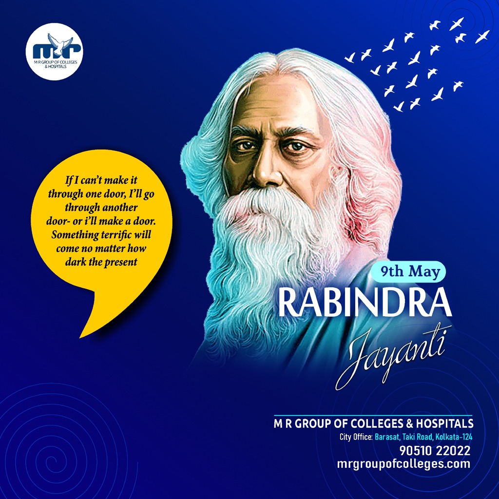 MRKnowledgeCamp's tweet photo. “M.R Group of Colleges And Hospitals” Wishes All A Very Happy RABINDRA JAYANTI (162nd Birth Anniversary of Rabindranath Tagore).

#rabindrajayanti #rabindranath #rabindranathtagore #tagore #rabindranathtagorejayanti #mrgroupofcollegesandhospitals #mrgroupofcolleges #mrcollege https://t.co/M05a2IgVGc