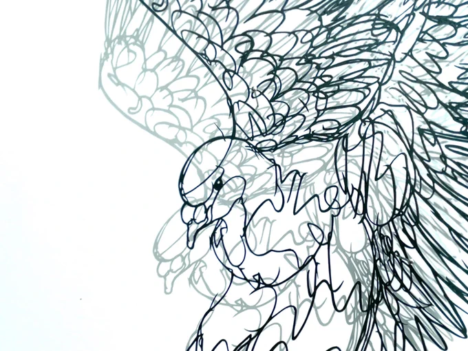 鳩切り絵。 実は大丸梅田店の会員様ラウンジにも展示しておりました。(もう撤収済み)  ええ顔してる   #切り絵 #papercuttingart #art