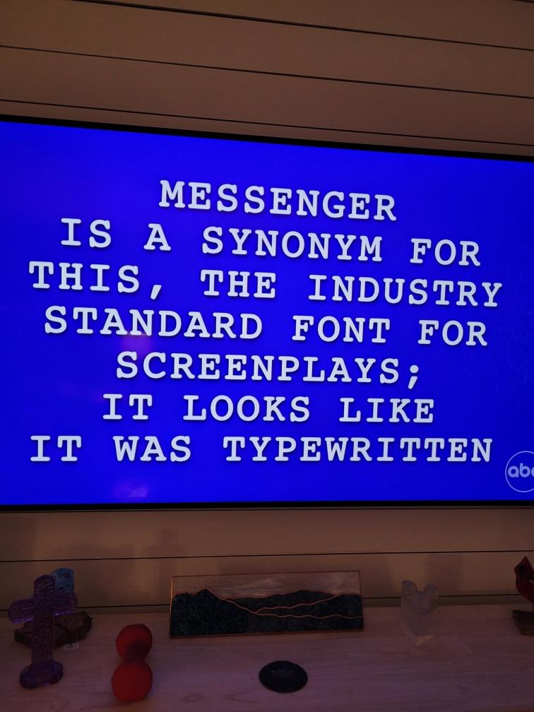 proof_and_co's tweet image. Type people, it's finally happened, there was an all-fonts category in @Jeopardy.  How many would you have gotten right?