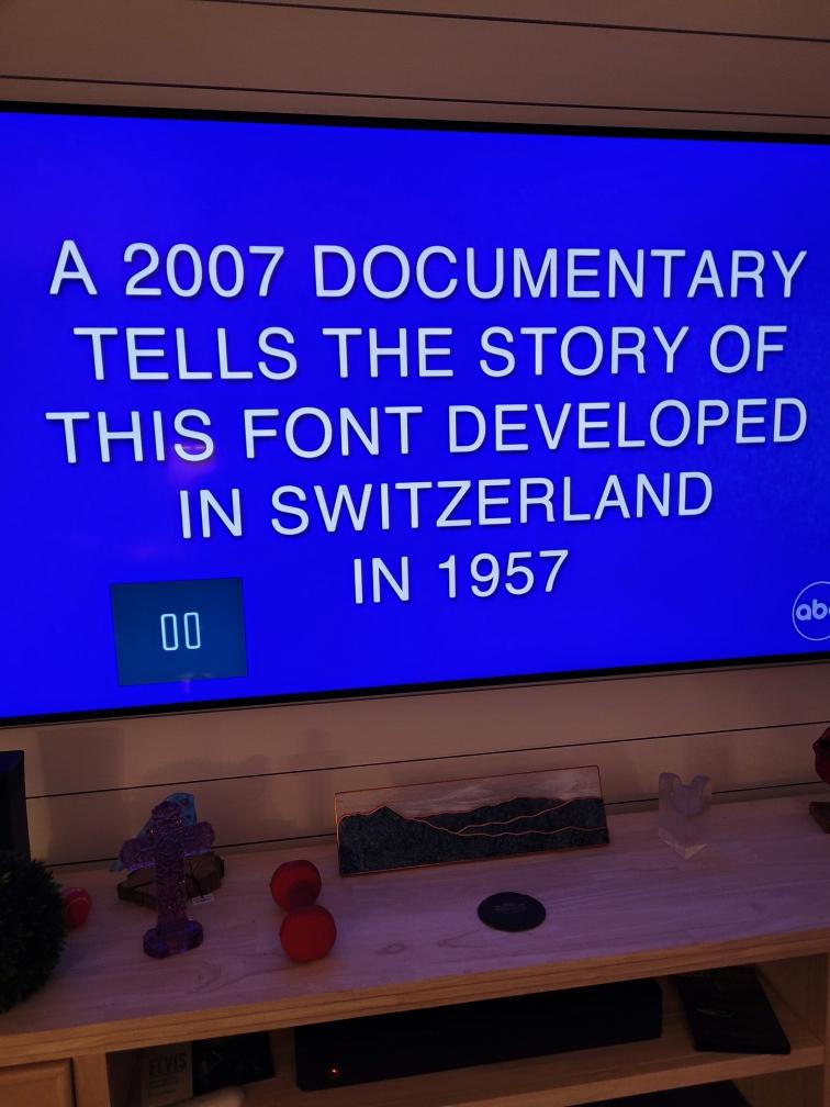 proof_and_co's tweet image. Type people, it's finally happened, there was an all-fonts category in @Jeopardy.  How many would you have gotten right?