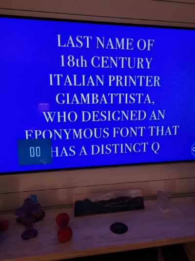 proof_and_co's tweet image. Type people, it's finally happened, there was an all-fonts category in @Jeopardy.  How many would you have gotten right?
