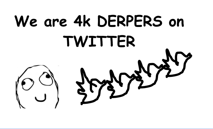 derpcoiner's tweet photo. 4K ARMY IS DERPING IT UP!

$DERP https://t.co/CDLIA8A0La