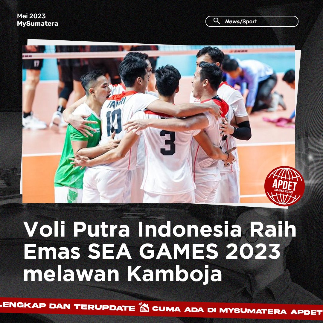 MySumatera's tweet photo. ITS D-DAY AGAIN !🙌

Atlet-atlet Indonesia emang gak ada duanyaa😍 Congrats untuk Voli Putra Indonesia atas pencapainnya di Sea Games 2023 🏆🇮🇩

#SEAGames2023 #kamboja #IndiHome https://t.co/gBGptpImhk