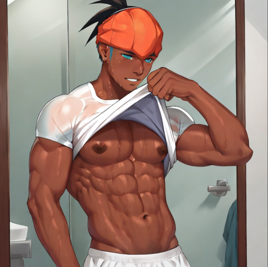 Still working on Raihan AI art. It's going. Training AI on him is tough but its getting somewhere.