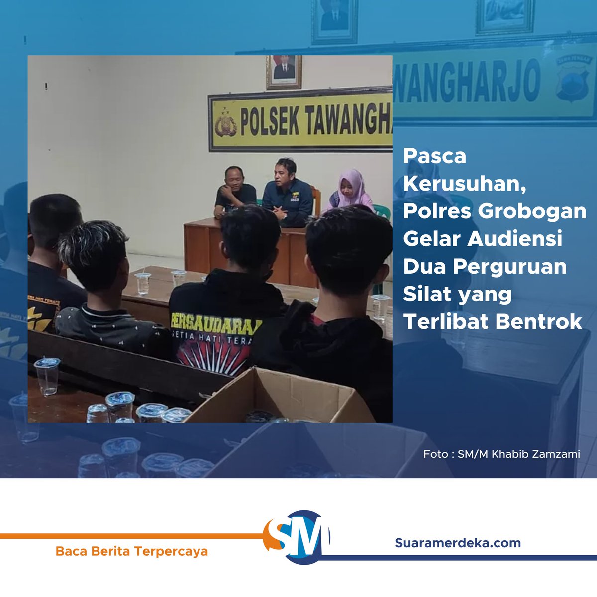 suaramerdeka's tweet image. Polsek jajaran Polres Grobogan mengumpulkan seluruh perguruan silat di wilayahnya yang mengakibatkan keresahan.

suaramerdeka.com/semarang-raya/…

#kerusuhan #perguruan #silat #polresgrobogan #grobogan #perguruansilat #bentrok

Tag :
Coldplay Brighton Lulu UNPAD Mullet SEA Games 2023