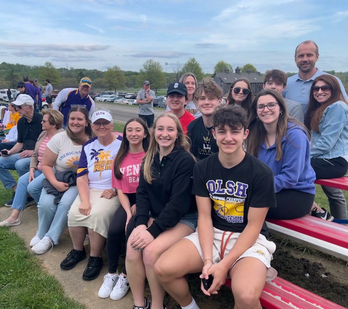 OLSH_HighSchool's tweet image. The baseball team celebrated 11 graduating seniors at their game tonight. Congrats, boys! ⚾️ #olshchargers #seniornight
