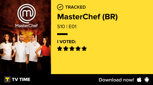 januarygust's tweet photo. I've just watched episode S10 | E01 of MasterChef (BR)! https://t.co/qHKHU8AcG2 #tvtime https://t.co/xTvtPGP0Lx