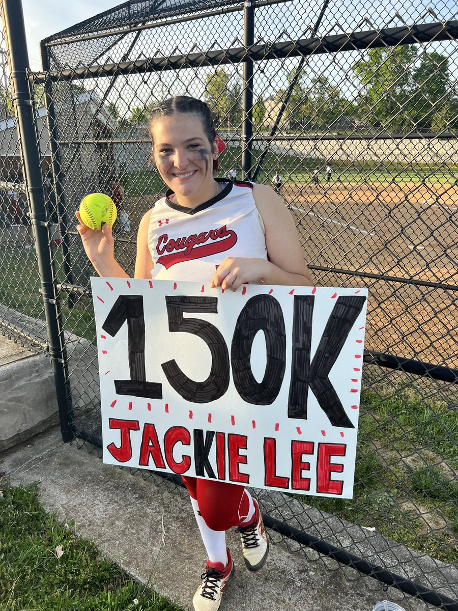 QOCKelly_Adams's tweet photo. Great win to finish the reg. season! Everyone reached base w/Sydney &amp; Nina each having 3 hits, but the game MVP was Jackie Lee with a single &amp; Grandslam to go w/her 13 strikeouts, giving her over 150 for the season! ❤️🥎🐾💪 #CougarPride @QOAthletics @QOHSPrin_Thomas @jackiemel04 https://t.co/nIe1TUGRu6