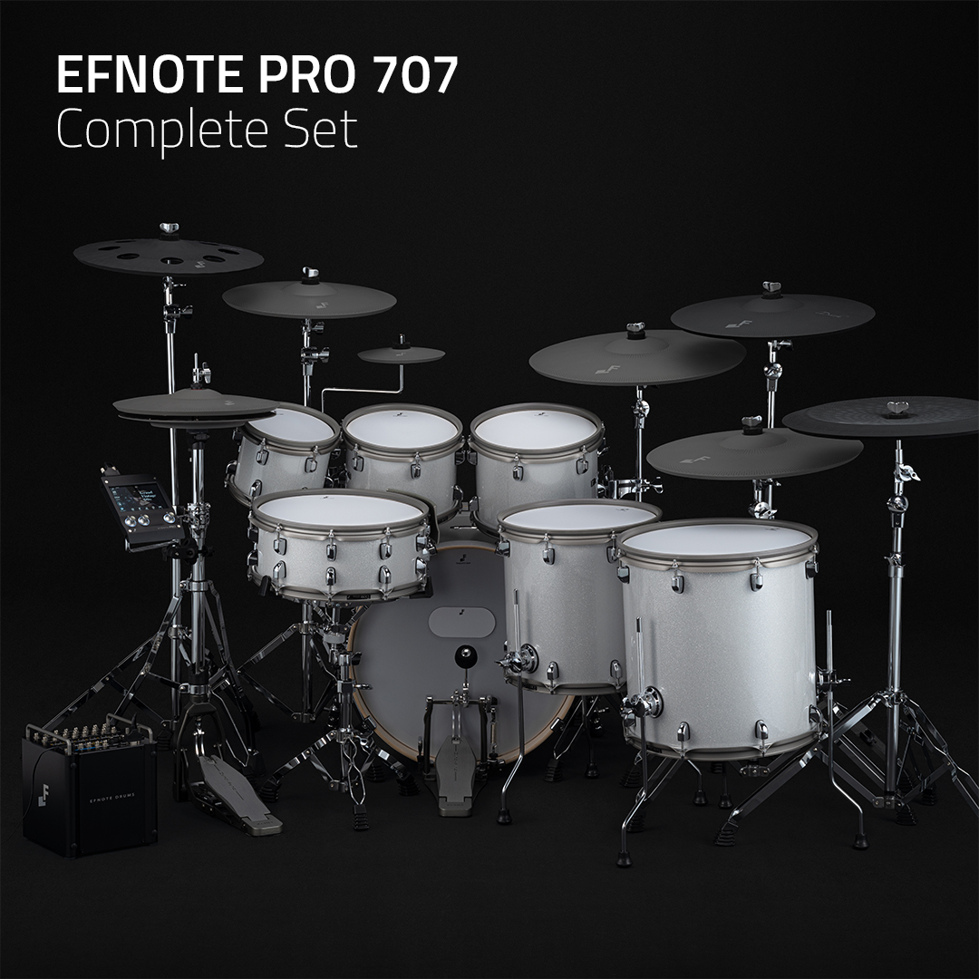 efnoteinc's tweet photo. EFNOTE PRO 707 Complete Set, the king of electronic drums.
7 shells, 8 cymbals with EFNOTE PRO sound module.
#efnote #efnotepro #stagedrums #studiodrums #prodrums #prodrummer #worshipdrums #worshipdrummer #edrums #edrum #electronicdrums #drumrecording https://t.co/YKqVsjvVcn