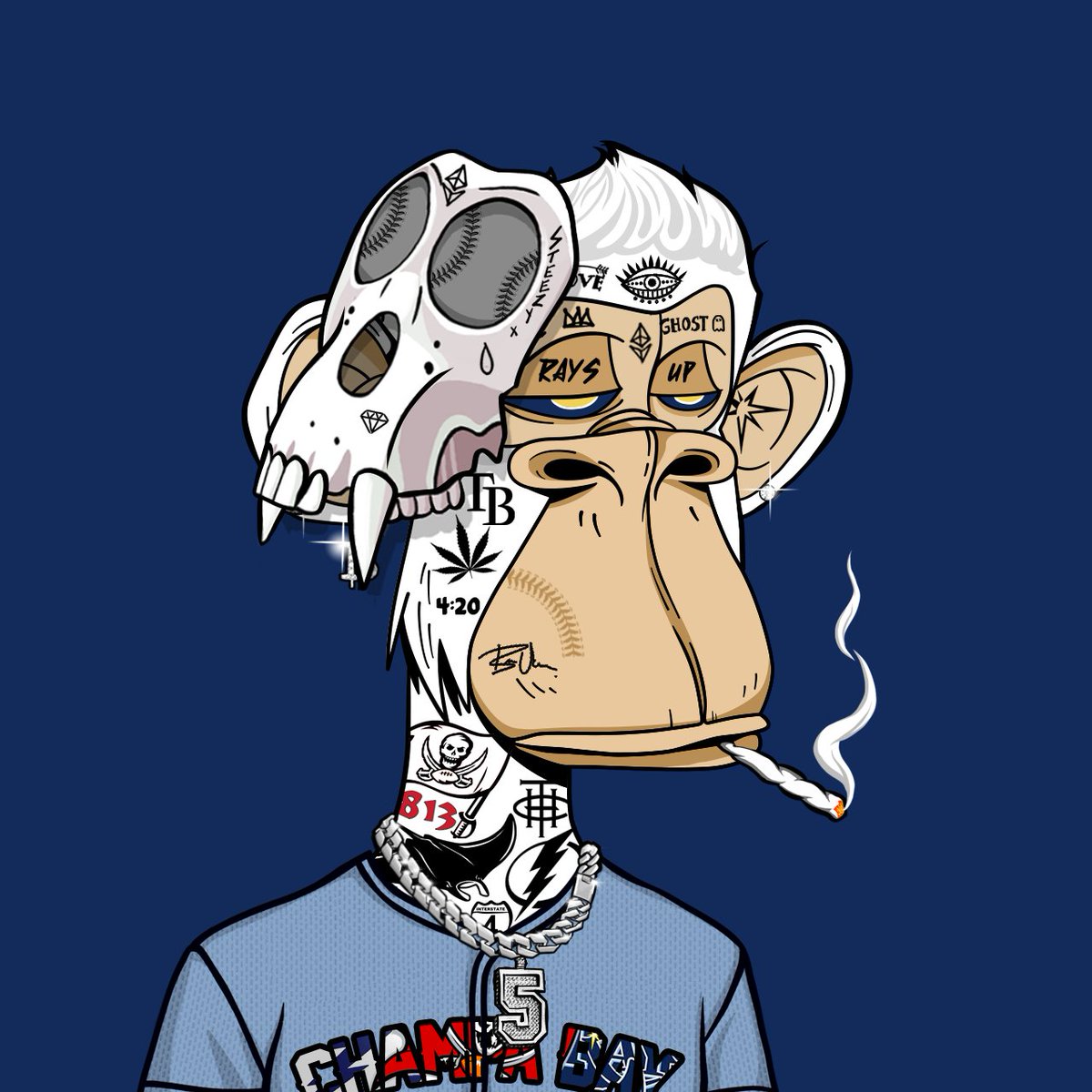 imbryanvee's tweet photo. Yo Steezy Gang, this piece has been a long-time coming homie @THC420_eth . Love the details on this beast. Welcoming to the Genesis fam:
CHAMPA
@steezyapegang #SAGFAM https://t.co/2ZUq1gYymO