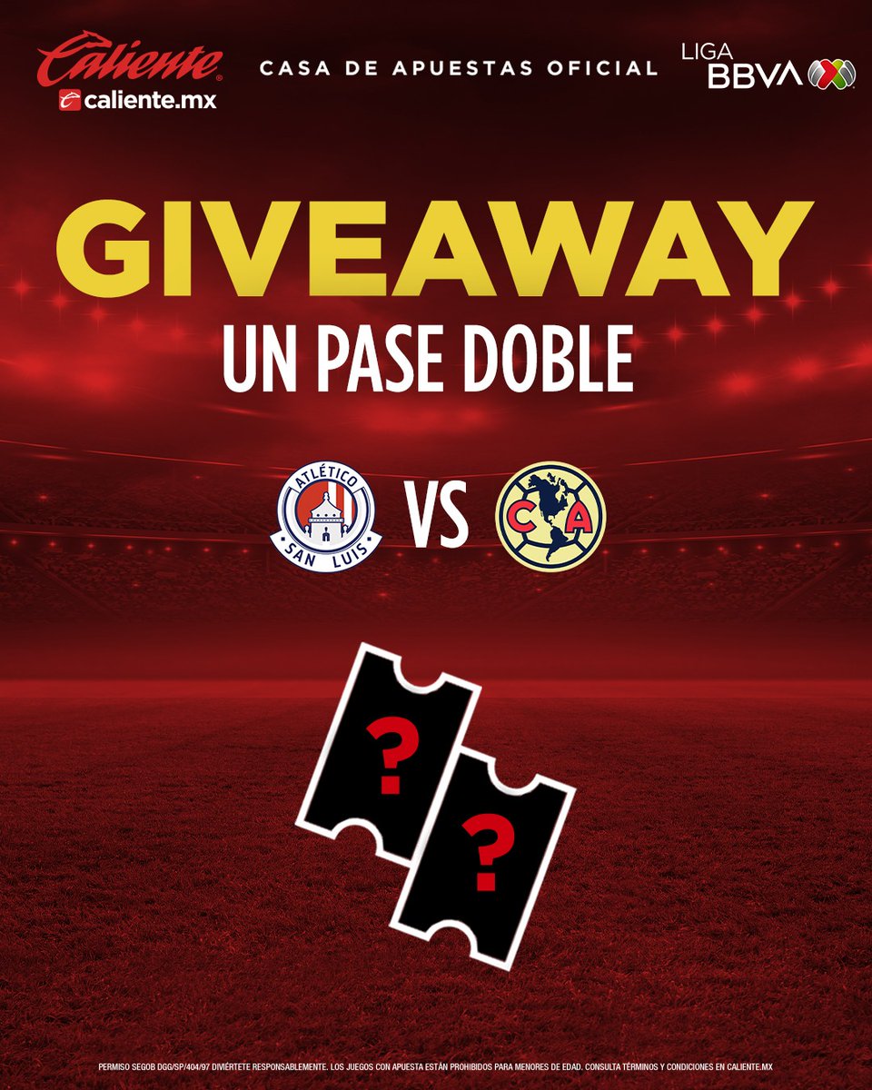 Goldi_SL's tweet photo. 🚨#GIVEAWAY POTOSINO🚨

¡TE REGALAMOS BOLETOS PARA EL @AtletideSanLuis vs #América! 🎫 
 
1⃣ Sigue a @calientesports y a mí 📲
2⃣ Dale 🔁 y ❤️
3️⃣ Comenta por qué avanzará tu equipo a Semifinales, usando el hashtag #MásAcciónMásDiversión 🔥

🎫 ¡Se regalarán DOS PASES DOBLES! https://t.co/UnJ2F54fN0
