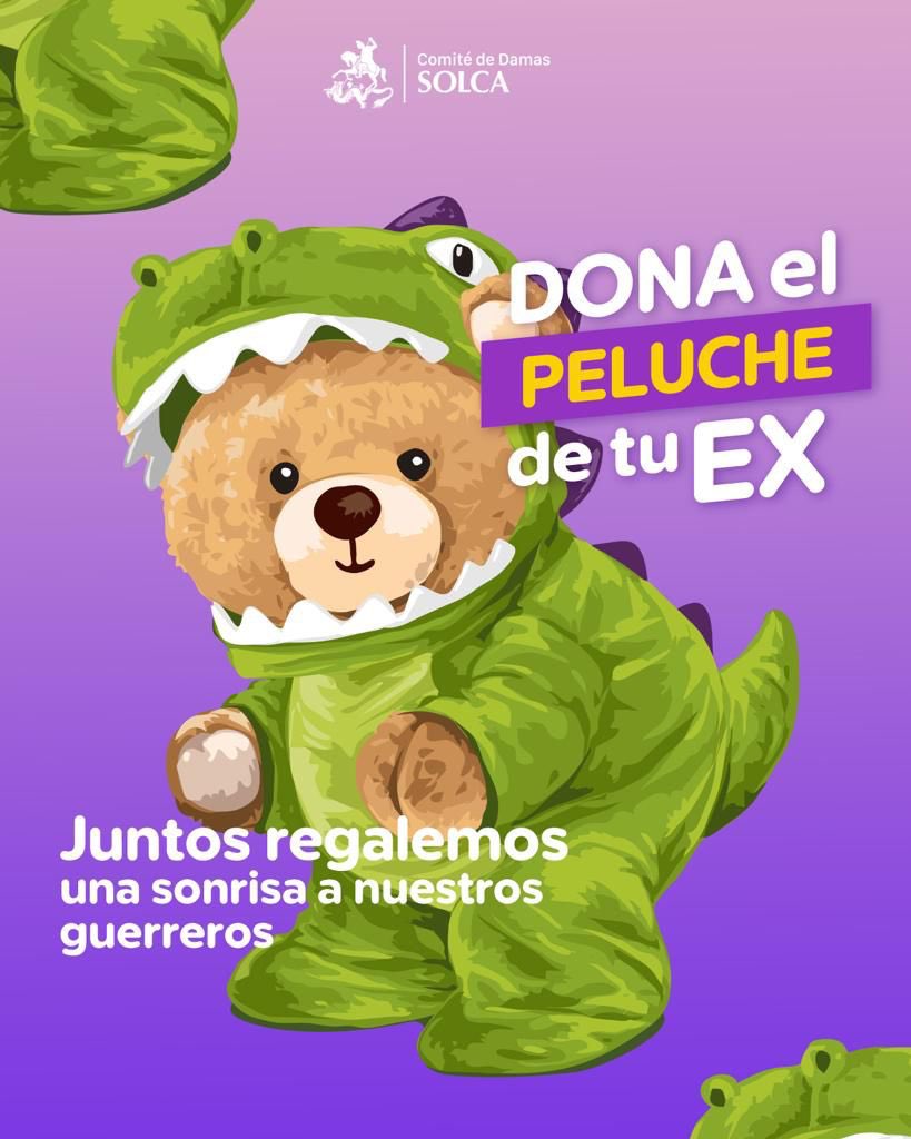 Aún tienes el peluche de tu ex?
Que esperas para donarlo 🧸‼️
Todos nuestros guerreros esperan por ti, regalemos juntos una sonrisa. 😁❤️
¡Ven y deja tus peluches! En las oficinas del Comité de Damas de Solca en Guayaquil. 
📍Av Pedro Menéndez Gilbert y Atahualpa Chávez González