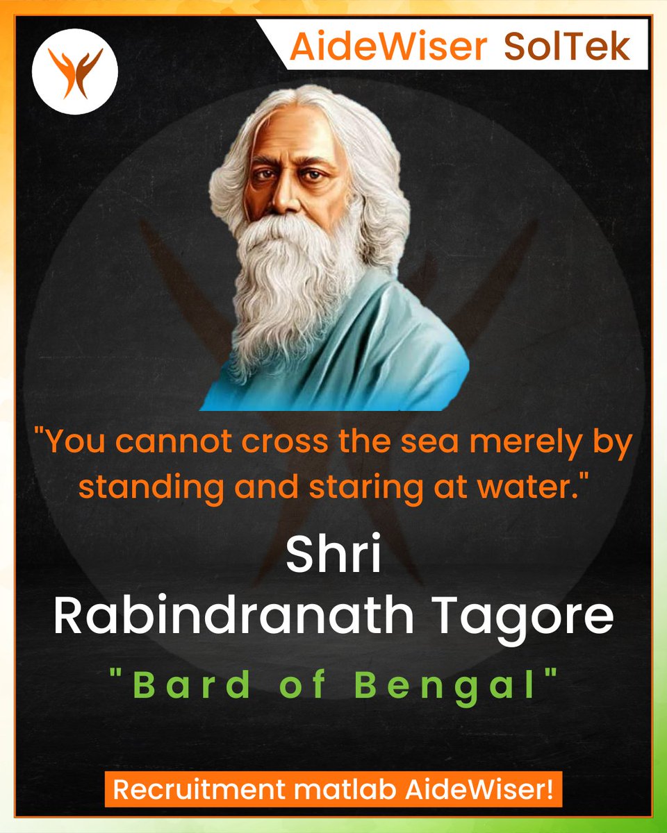 aidewiser's tweet photo. Happy Birth Anniversary Gurudev!

#Recruitmentmatlabaidewiser

Congratulations India!
#AideWiser #RabindranathTagore #Rabindranath #Gurudeb #Kobiguru #Bengal #NationalAnthem #India #JanaGanaMana #Poet #Author #Bengali #BardOfBengal https://t.co/PqHZZ2OUPT