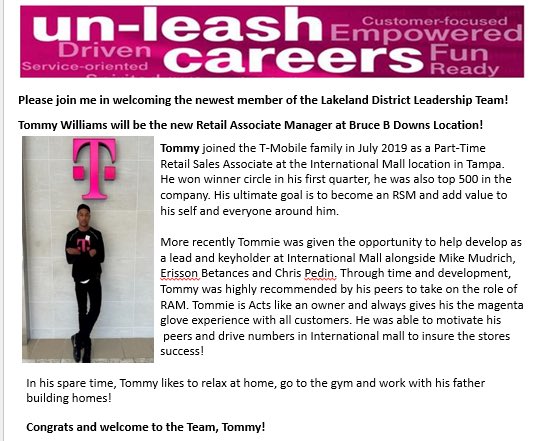 Congratulations Tommy on your promotion to RAM 👏🏼🎉 Super proud of you and all your hard work you put in ! International team will miss you ! Best of luck on your new adventures 🌎
#PeopleDevelopement #NorthFloridaUnited @TampaBeastDM <a href="/EddiePryor7/">Eddie Pryor</a> @JacksonTingley