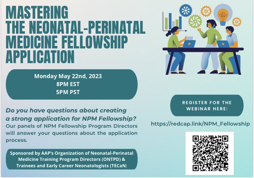 Calling all #PedsRes pursuing a career as a neo! @NeoTECaN and ONTPD are hosting webinars with NPM fellowship PDs who can offer wisdom and advice about the application and interview process. #NeoTwitter #pediatricresidents @AAPSOPT @AAPneonatal @SNMA @LmsaNational