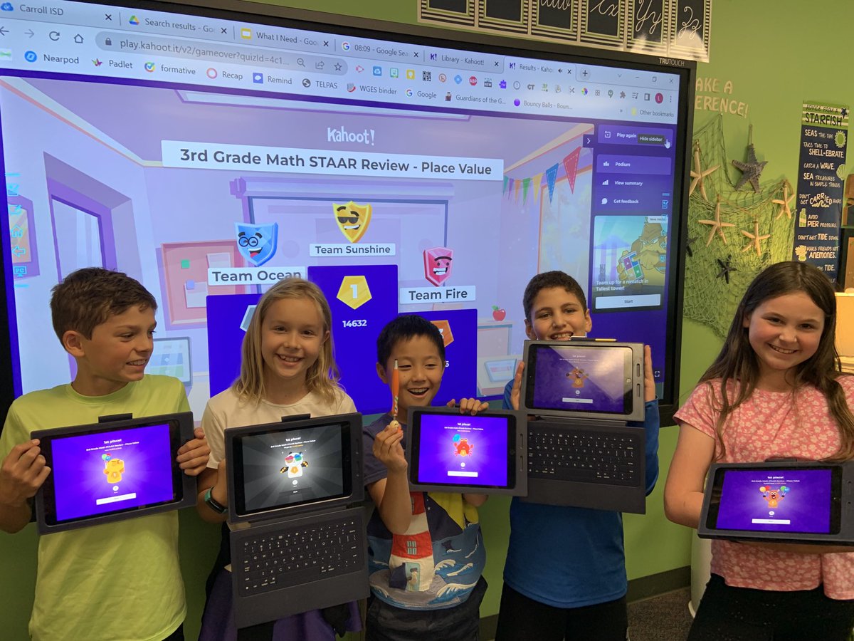 Kahoot Team Champs for each class! We are ready for tomorrow! #inspireExcellence ⁦<a href="/WGESdragons/">Walnut Grove ES</a>⁩