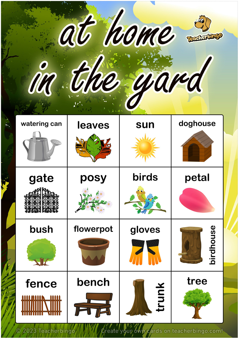 teacherbingo's tweet photo. “home/yard/garden” classroom BINGO GAMES for English teaching!
find FREEBIES in our TpT store:
 https://t.co/bKMc53ec4v
create your own educational bingo on https://t.co/I0fwUEH4jk!
#classroomgames #educationalgames #englishteaching #eslteaching #ELD #ELT #EFL #ESL #TEFL #TESOL https://t.co/njcmTMKzLR