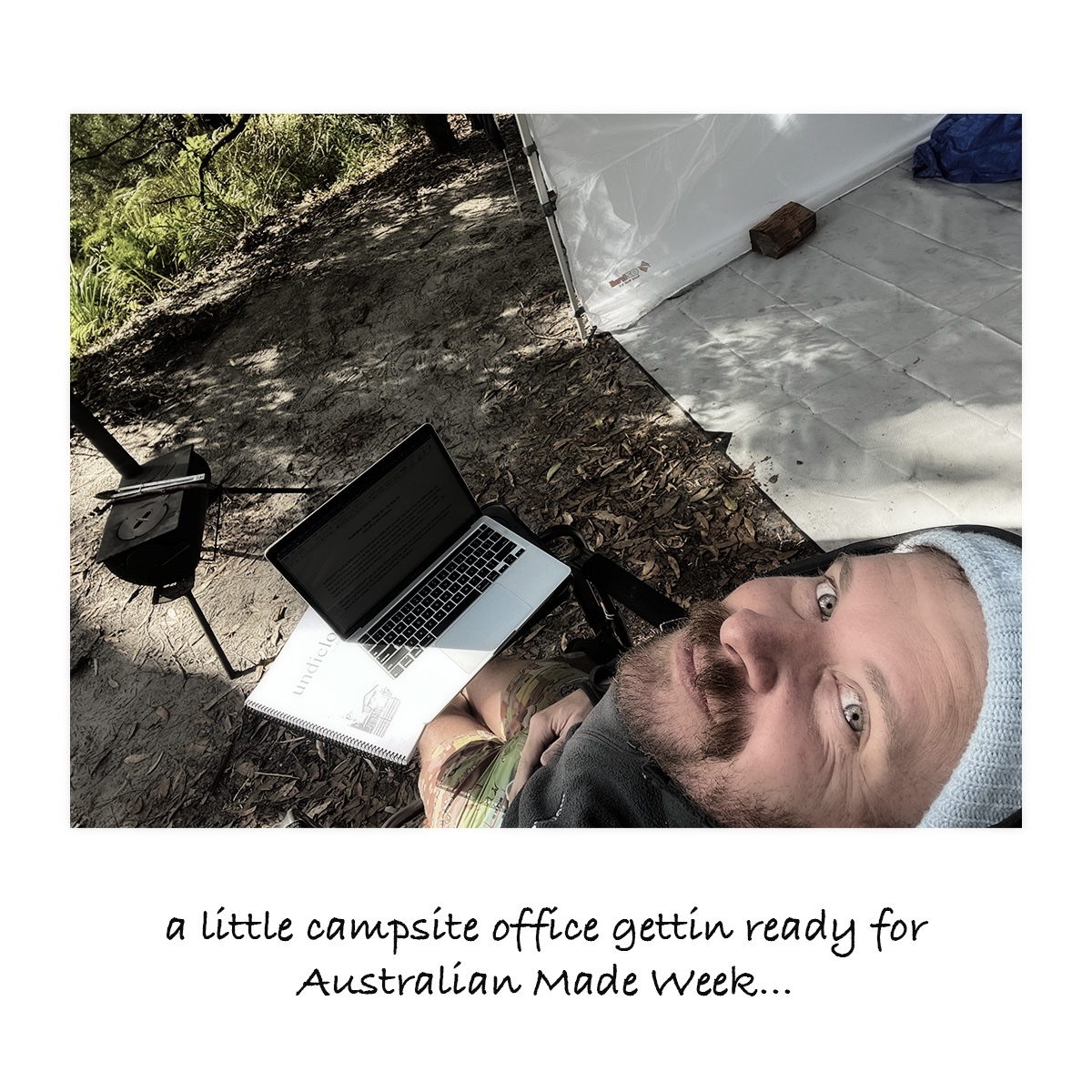 A little Campsite Office in the Australian Bush getting ready for Australian Made Week....

undicloth® made in Australia 

#undicloth #madeinaustralia #underwear #menshealth #fashionweek #australianfashionweek #undies #undiclothoriginal #boxerbrief #brief #tradie #antichafe