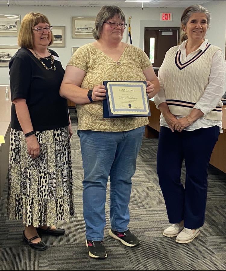 wetzelcs's tweet photo. Mrs. Cheryl Hillberry was recognized at tonight’s Wetzel County School’s BOE meeting. Our very own superhero won WV and Mid-Atlantic Regional Cafeteria Manager of the Year! CONGRATULATIONS! ❤️💙 #ourlunchlady #Wetzelcs #BuildingBridges #LDSPRIDE https://t.co/CZRwUKYFa7