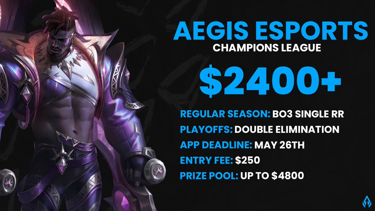 Apps for Summer 2023 League of Legends ACL are now open, join us every Friday starting on June 2nd for the premier uncapped league in AM!

tinyurl.com/AegisSummer202…