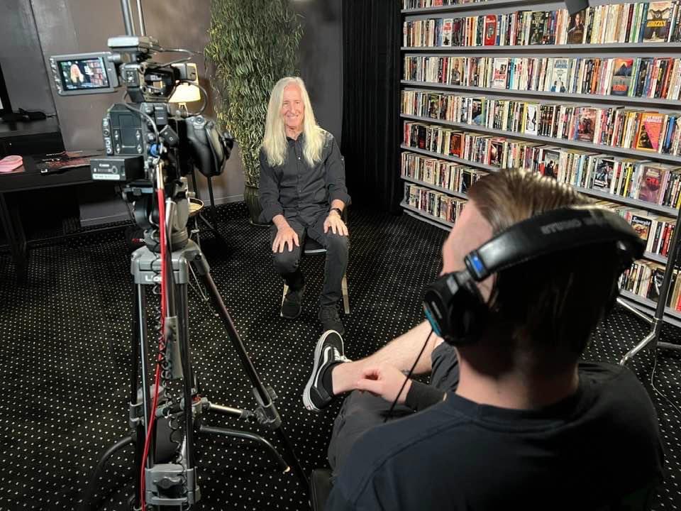 MickGarrisPM's tweet image. Being interviewed for a new documentary on Vincent Price!