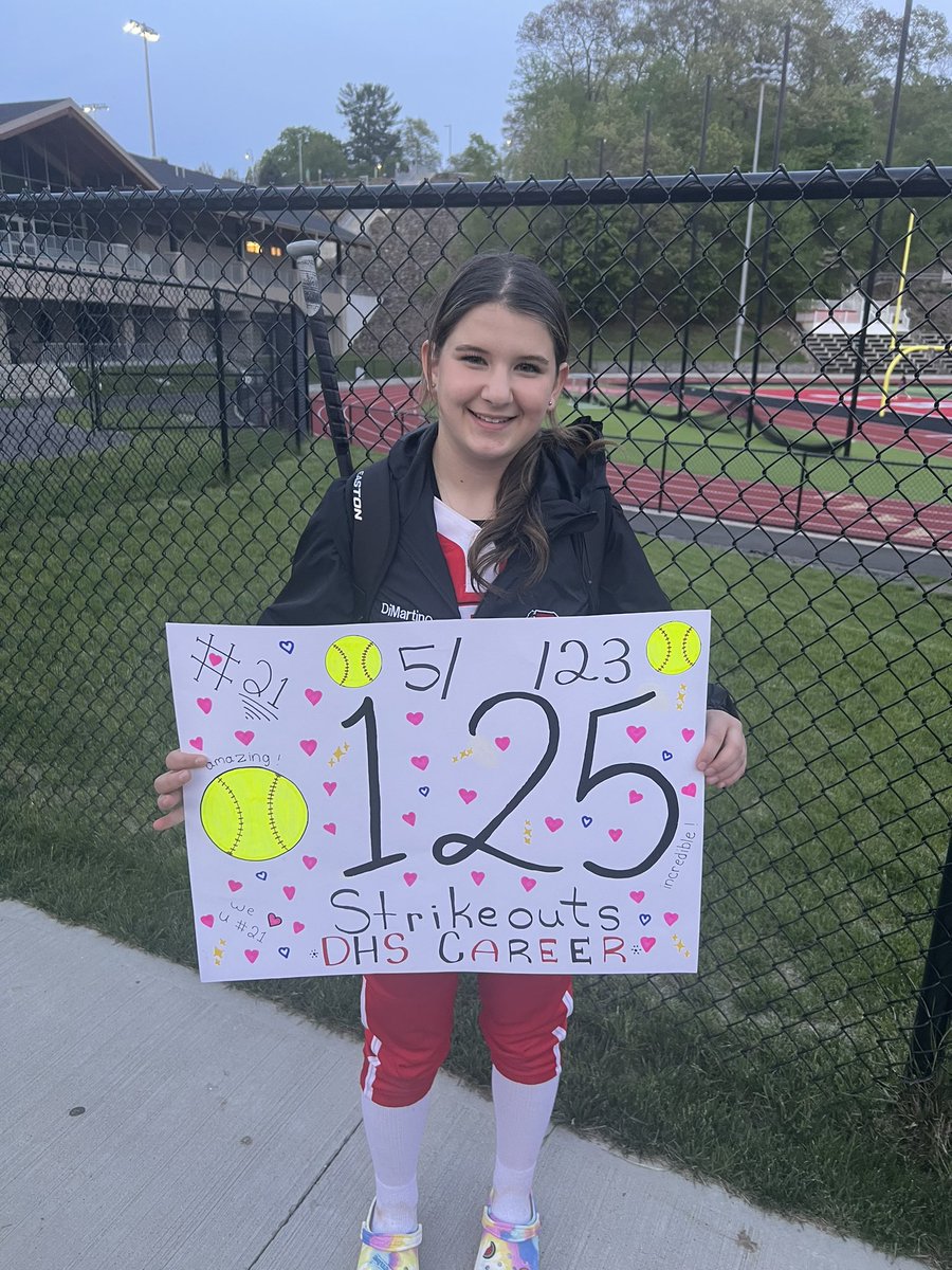 Congratulations to Kaelyn on recording her 125th Career Strikeout today! 43 more games to keep growing your record! 5/8/23 Baby Steps in the right direction! <a href="/DerbyCTSoftball/">Derby CT Softball</a> <a href="/DerbyAthletics1/">Derby Athletics</a> <a href="/Nej2575/">CoachMoff</a>