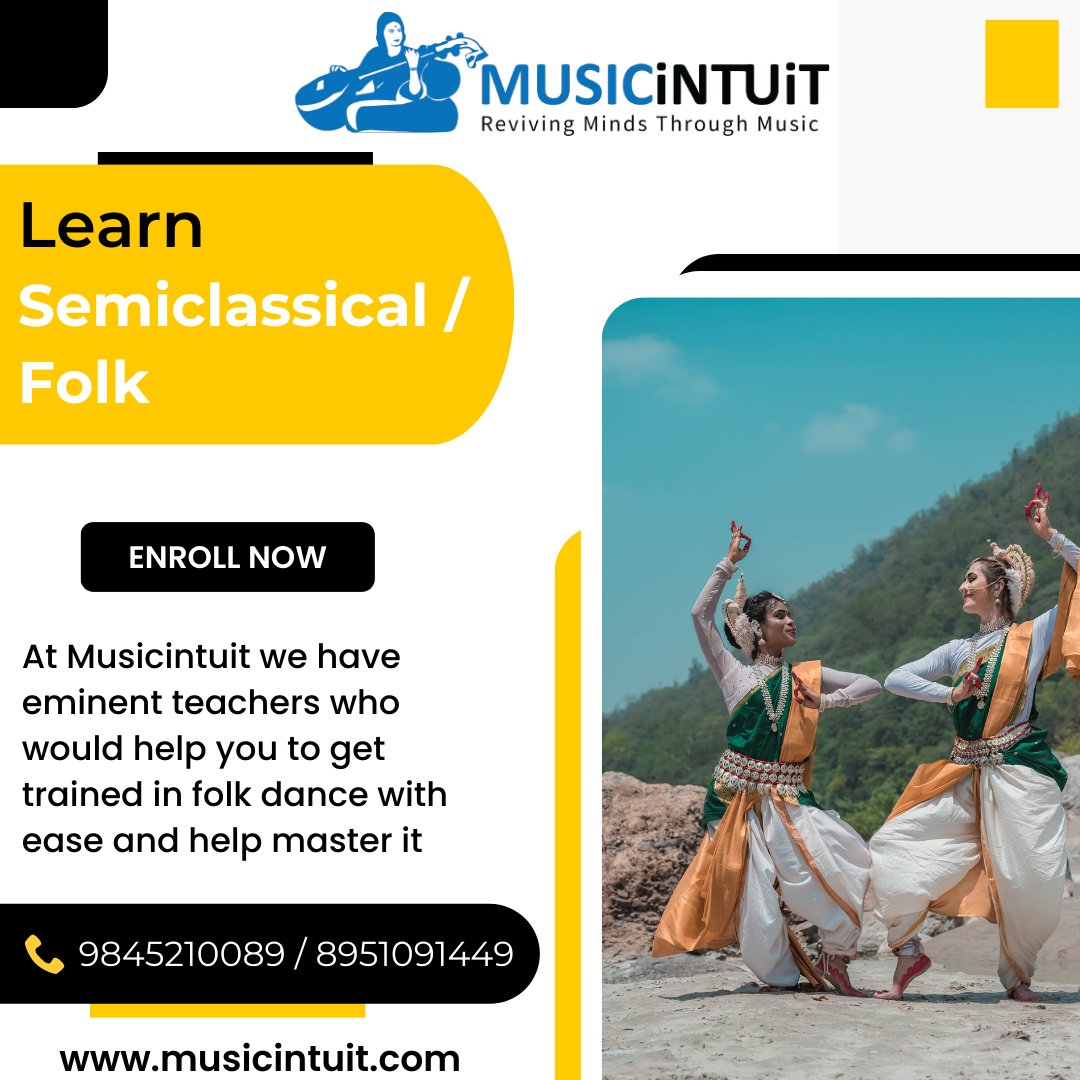 MusicIntuit's tweet photo. At Musicintuit we have eminent teachers who would help you to get trained in folk dance with ease and help master it

Contact: +91-8951091449 /+91-9845210089

Website: https://t.co/ii2Kd96Npr

#folk #semiclassical #folkdance #semiclassicaldance #dance #musicintuitacademy #dancer https://t.co/1pNt3T4Zn4