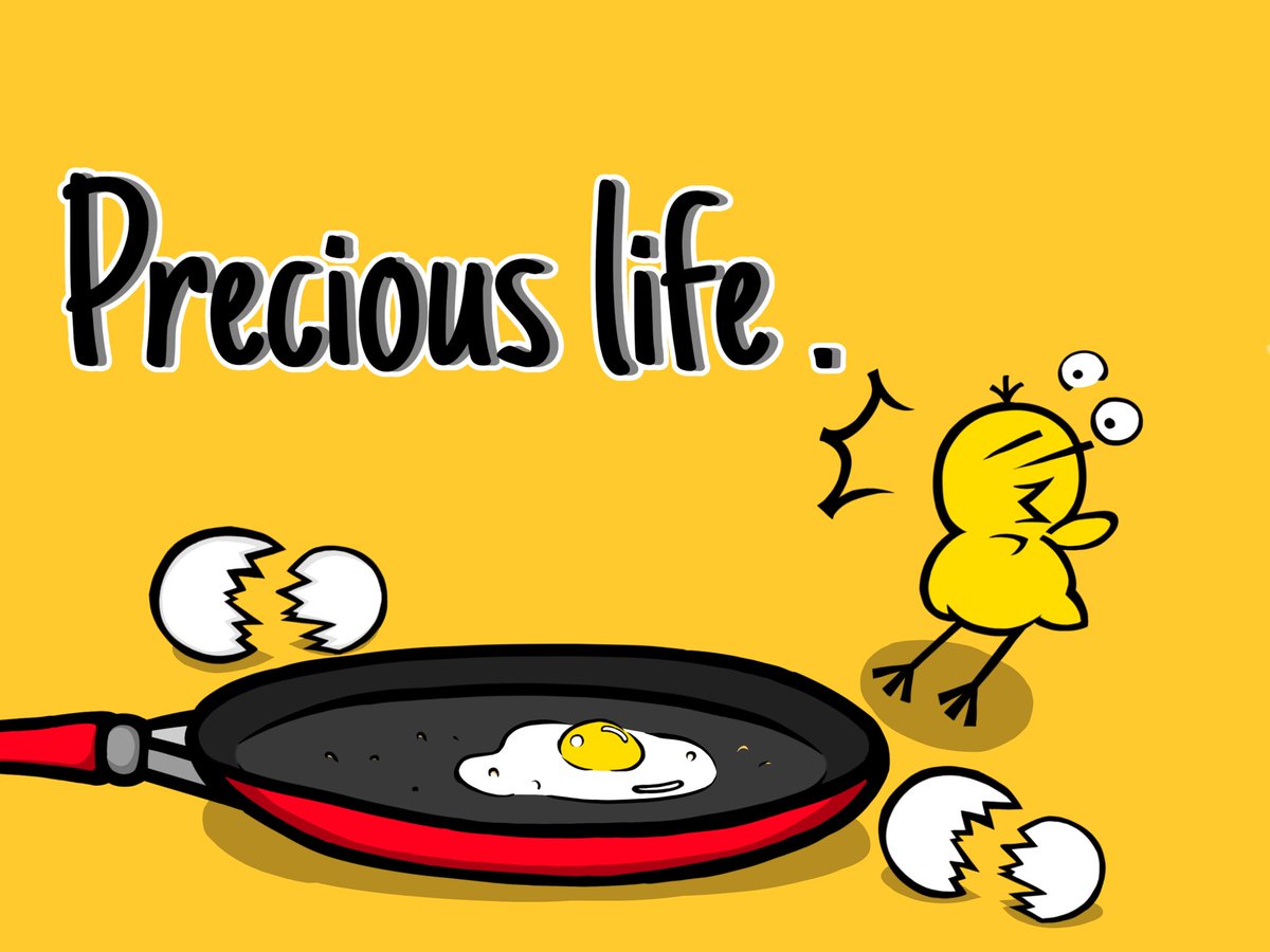 masDes_Eve's tweet photo. 【尊い命を大切に。】みなさんがいつも、なんとなーく料理🍳に使っている卵🥚。その一つ一つに尊い命があります🤝🤱🏼
命はかけがえの無いもの。日々感謝しましょう🫂🙏。
＃イラスト ＃風刺画  #art #artwork #Life ＃デザイン ＃絵 https://t.co/jz2DvhyatN