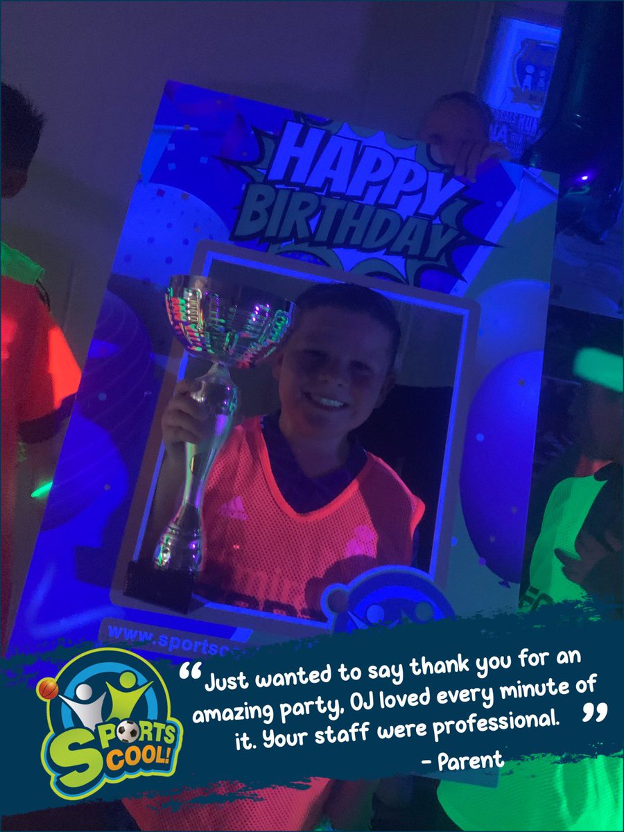 A HAPPY, HAPPY BIRTHDAY CUSTOMER 🧡💙💚 

Have you booked your SportsCool birthday party yet? If not… book FAST and book in advance 💪⭐️‼️ 

 #BirthdayCelebration #sportscool #dodgeball #glowinthedark #booknow #happy #Feedback #CustomerService