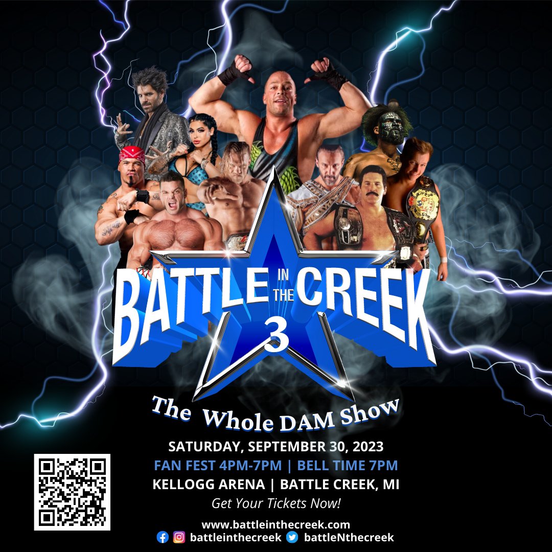 😃Battle in the Creek 3😃

𝗧𝗶𝘅 | battleinthecreek.com

#battleinthecreek #PPW #PureProWrestling #battlecreek #battlecreekmi #michigan #puremichigan #wwe #nxt #raw #smackdown #aew #impactwrestling #roh #mlw #ecw #nwa #njpw #wrestling #prowrestling