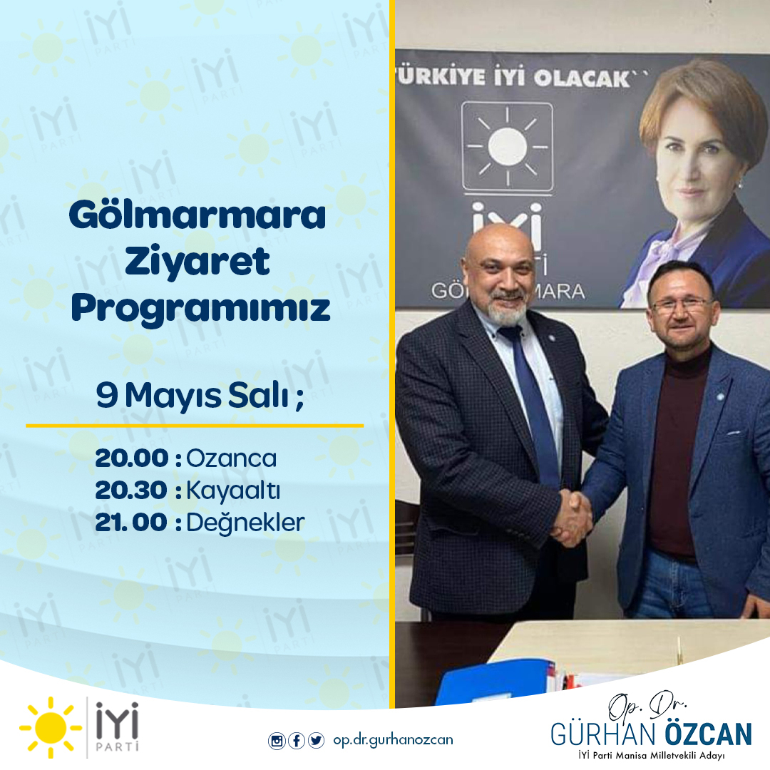 Bugün Gölmarmara’dayız.

Manisa tarımının can suyu olan Salihli ve Gölmarmara ilçelerimizin sınırında bulunan Gölmarmara Gölümüzün de durumunu biliyoruz...

Üreticimizin sorunlarına can suyu olacağız🙏🏻