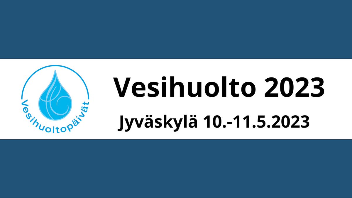 #Vesihuolto2023 -päivillä #Jyväskylä’ssä 10.–11.5. kuullaan yli 70 esitystä. Esillä mm. #huoltovarmuus, #talouvesi, #verkostot, #jätevesi, #lietteet, #hallinto, #kestäväKehitys, #omaisuudenhallinta + #digitalisoitu’va &amp; tiedolla johdettu #vesihuolto. Lisää vvy.fi